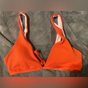 medium coral bikini top